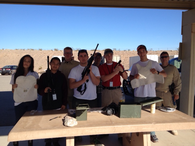 Advisor and Range Master Officer Tom Perkins conducting range and firearm safety for Post 198
